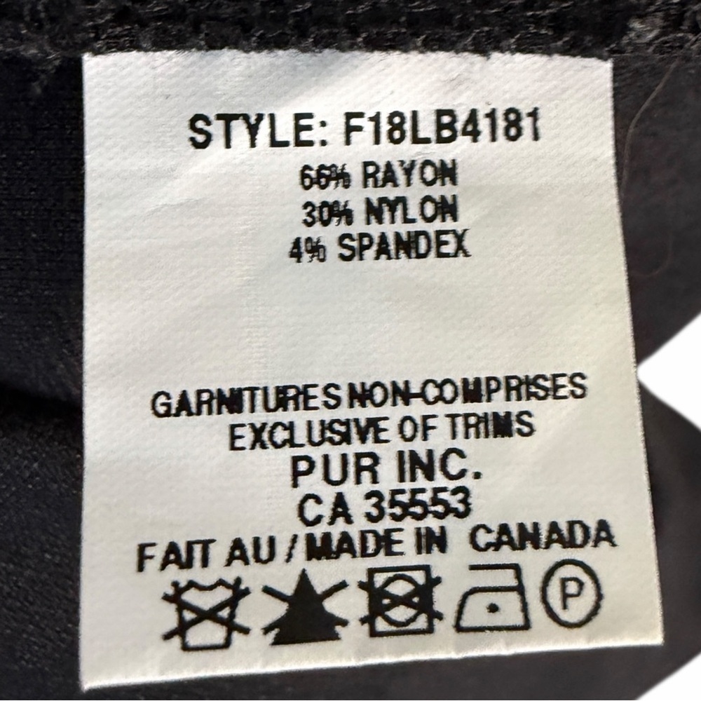 Iris Setlakwe Pull On High Rise Stretch Pants Black Shimmer Size 10 - Picture 6 of 6